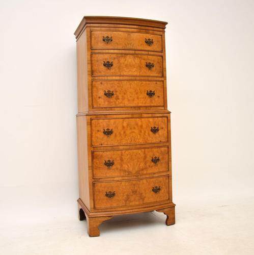 Georgian Style Burr Walnut Chest on Chest c.1930 (1 of 10)