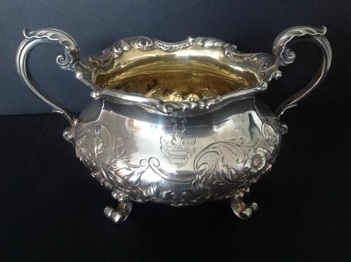 Paul Storr Antique Gilded Silver Sugar Bowl - 1835 (1 of 5) Paul Storr Antique Gilded Silver Sugar Bowl - 1835 (1 of 5)