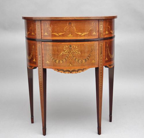 19th Century Mahogany Inlaid Side Table (1 of 11)