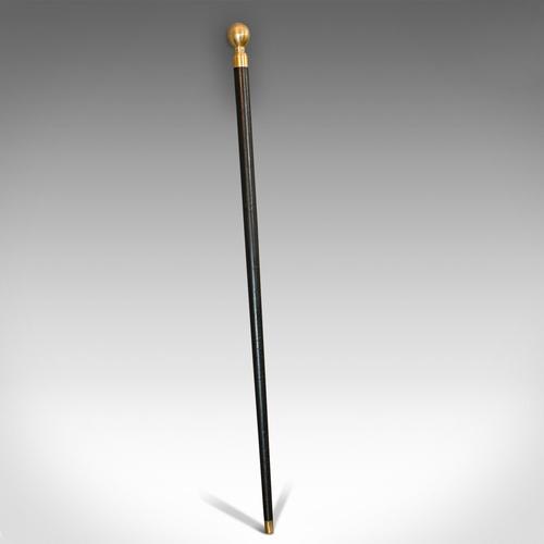 Antique Gadget Cane, English, Mahogany, Brass, Walking Stick, Edwardian c.1910 (1 of 10)