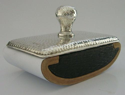 Large Sterling Silver Arts & Crafts Ink Blotter Rocker Desk Writing Antique 1913 (1 of 9)