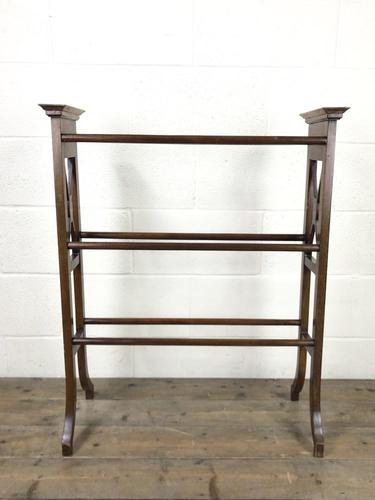 Edwardian Mahogany & Satinwood Towel Rail (1 of 8) Edwardian Mahogany & Satinwood Towel Rail (1 of 8)