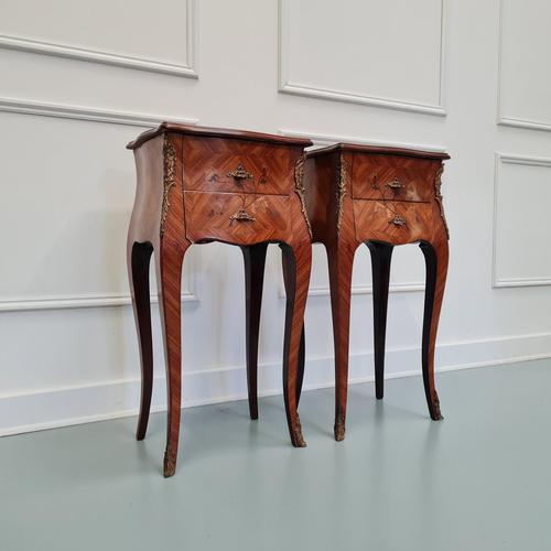 French Kingwood Bedside Tables c.1930 (1 of 6)