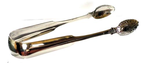 Georgian Silver Sugar Tongs with Shell Bowl Ends (1 of 5) Georgian Silver Sugar Tongs with Shell Bowl Ends (1 of 5)