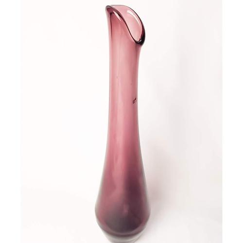 Plum Coloured Bottle Glass Vase (1 of 6)