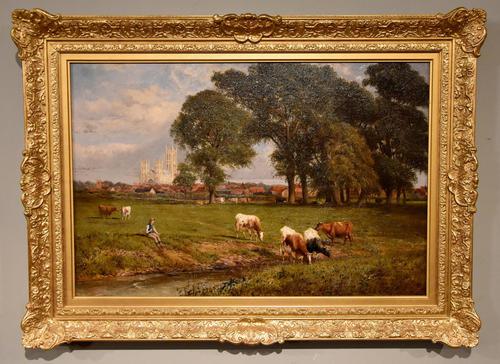 Oil Painting by Samuel Joseph Clark "Canterbury Meadows" (1 of 6)