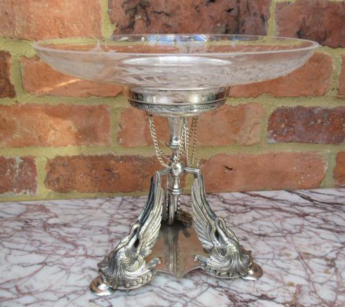 Victorian Silver Plate Swan Design Fruit Stand (1 of 10)