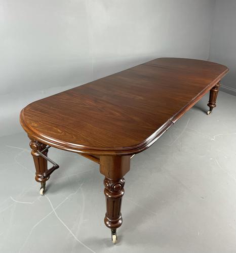 Large Victorian Mahogany Three Leaf Extending Dining Table (1 of 6)