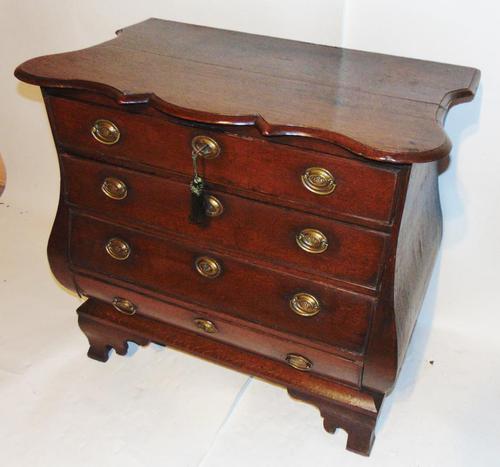 Dutch Oak Bombe Chest of Drawers (1 of 9)