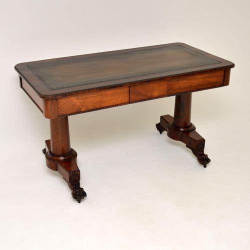 Antique William IV Rosewood Desk / Writing Table (1 of 15)