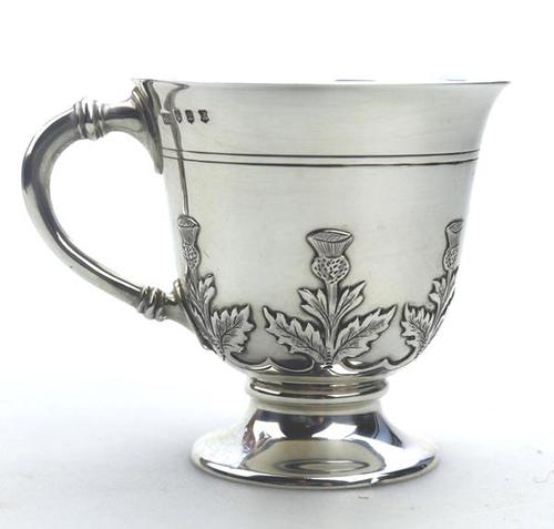 Fine & Rare Scottish Solid Silver Small Tankard by Hamilton & Inches c.1922 (1 of 9)