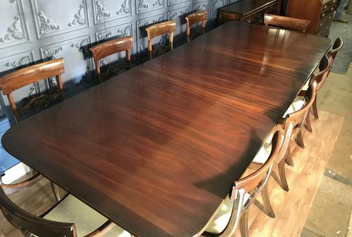 Mahogany Dining Table & Set of 10 Regency Style Chairs (1 of 19)