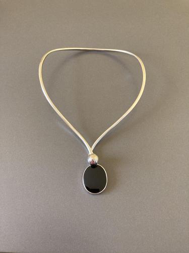 Danish Silver & Black Onyx Torque by Niels Erik From (1 of 5) Danish Silver & Black Onyx Torque by Niels Erik From (1 of 5)