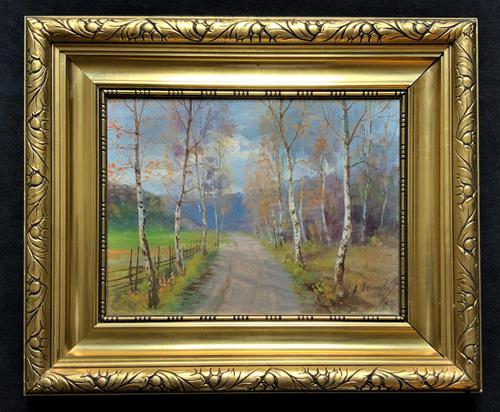 Beautiful Original Antique Vintage Autumn Birch tree Landscape Oil Painting (1 of 11) Beautiful Original Antique Vintage Autumn Birch tree Landscape Oil Painting (1 of 11)