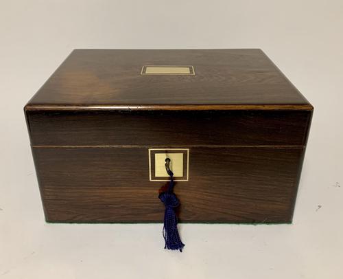 Antique Fitted Rosewood Jewellery Box (1 of 12)