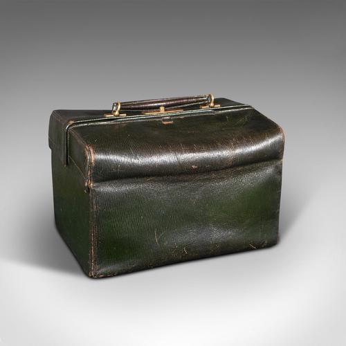 Antique Toiletry Case, English, Leather, Vanity Bag, Harrods, London, Edwardian (1 of 11)