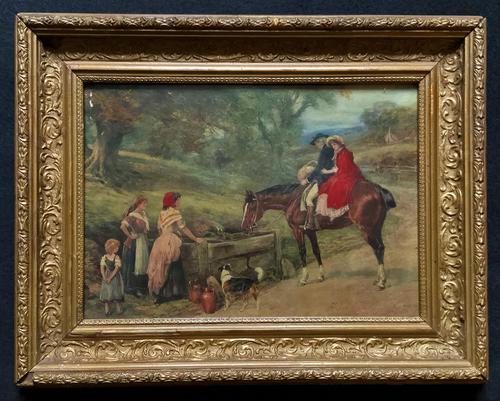 19thC English School - Horse & Hound Country landscape Oil Painting (1 of 11) 19thC English School - Horse & Hound Country landscape Oil Painting (1 of 11)