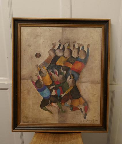 Original Framed 1970s Print “Ballon Players” by Graciela Rodo Boulanger (1 of 7) Original Framed 1970s Print “Ballon Players” by Graciela Rodo Boulanger (1 of 7)