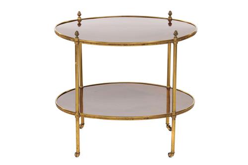 Edwardian Brass & Mahogany Oval 2 Tier Etagere Acorn Finial (1 of 7) Edwardian Brass & Mahogany Oval 2 Tier Etagere Acorn Finial (1 of 7)