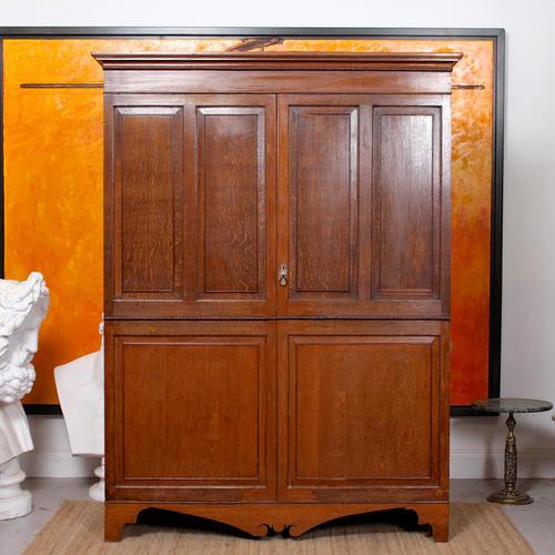 Oak Wardrobe Arts & Crafts Victorian 19th Century (1 of 9)