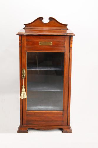 Edwardian Walnut Music Cabinet Dated 1910 (1 of 13)