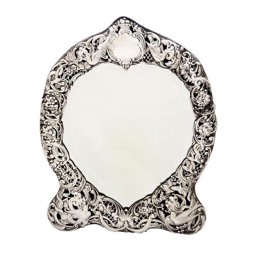 Antique Victorian Sterling Silver Dressing Table Mirror 1895 (1 of 10)