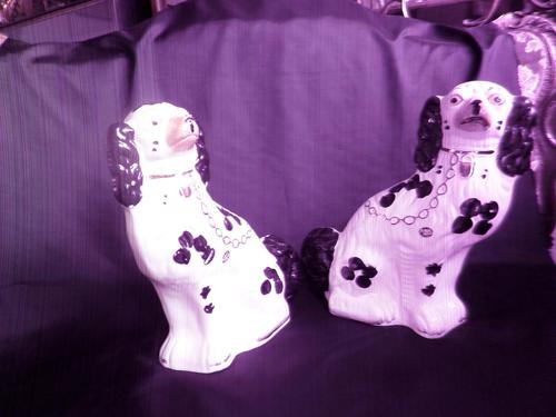 Lovely Pair of Staffordshire Spaniels by Arthur Wood (1 of 4)