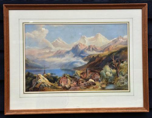 Lovely 19th Century Italian Landscape Watercolour. (1 of 4) Lovely 19th Century Italian Landscape Watercolour. (1 of 4)