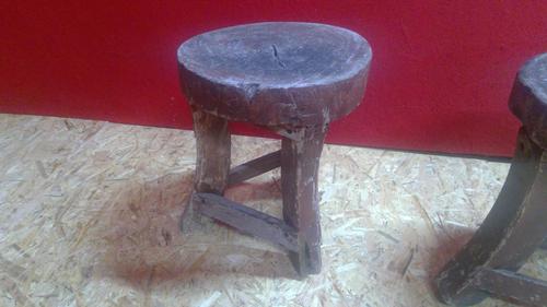 Pair of Rustic Folk Art Stools (1 of 5) Pair of Rustic Folk Art Stools (1 of 5)