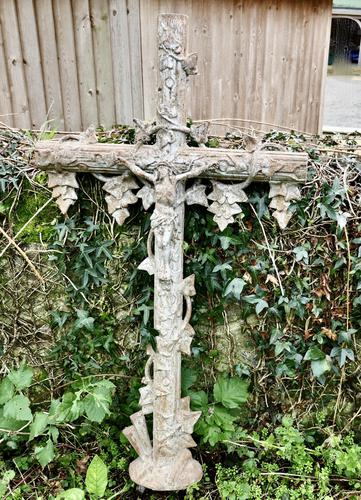 Large Architectural French Cast Iron Cross (1 of 4) Large Architectural French Cast Iron Cross (1 of 4)