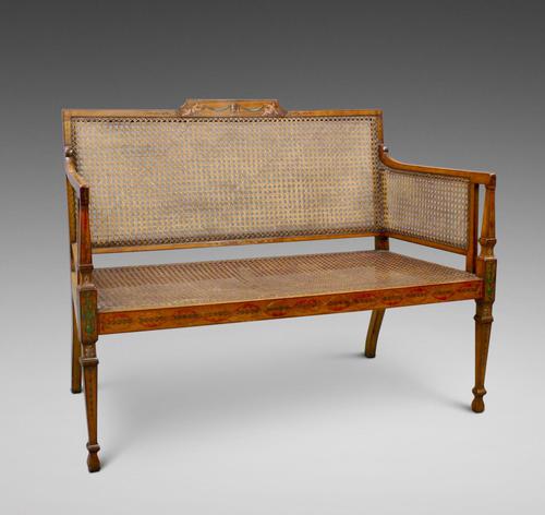 Fine 19th Century Satinwood Bergere Sofa (1 of 6)