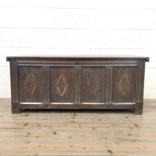 Antique Oak Panelled Coffer (1 of 8)