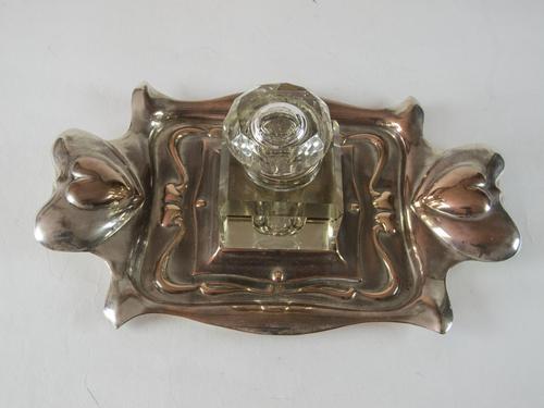 Silver Plated Ink Stand c.1920 (1 of 6) Silver Plated Ink Stand c.1920 (1 of 6)