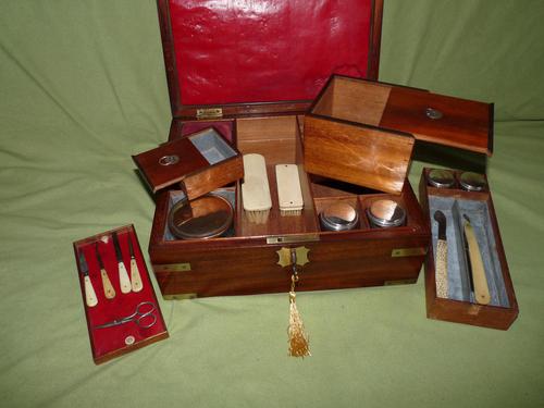 Unusual Georgian Fitted Gentleman’s Dressing Box + Accessories.c1815 (1 of 18)