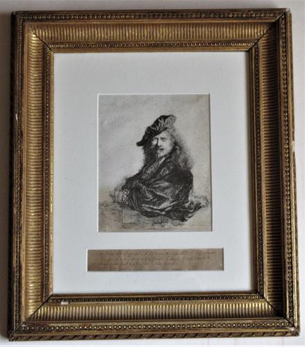 After Rembrandt, Portrait Etching, Late 18th/Early 19th Century, in Period Frame (1 of 6) After Rembrandt, Portrait Etching, Late 18th/Early 19th Century, in Period Frame (1 of 6)