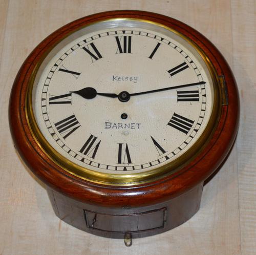 Kelsey of Barnet of London Small 10" Fusee Dial Wall Clock (1 of 6) Kelsey of Barnet of London Small 10" Fusee Dial Wall Clock (1 of 6)
