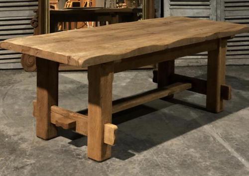 Chunky Bleached Oak Farmhouse Dining Table (1 of 12)