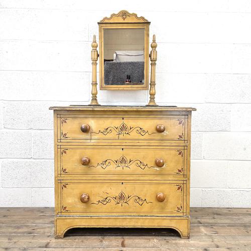 Antique Painted Pine Dressing Chest (1 of 13)