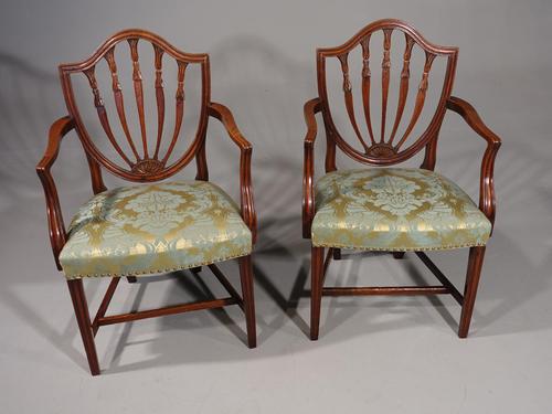 Exceptional Pair of George III Period Hepplewhite Elbow Chairs (1 of 7) Exceptional Pair of George III Period Hepplewhite Elbow Chairs (1 of 7)