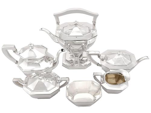 American Sterling Silver Six Piece Tea & Coffee Service - Queen Anne Style - Antique c.1900 (1 of 21) American Sterling Silver Six Piece Tea & Coffee Service - Queen Anne Style - Antique c.1900 (1 of 21)