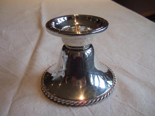 German Single Sterling Silver Candleholder by Jakob Grimminger (1 of 4) German Single Sterling Silver Candleholder by Jakob Grimminger (1 of 4)