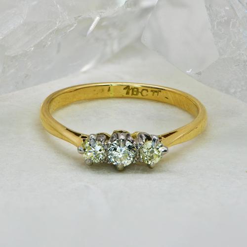 The Vintage 18ct Old Mine Cut Champagne Diamond Ring (1 of 5)