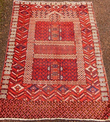 Antique Tekke Turkoman Esni Rug (1 of 9) Antique Tekke Turkoman Esni Rug (1 of 9)