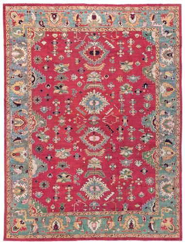 Antique Cherry Red Ushak Carpet (1 of 7)