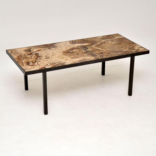 1950’s Vintage Marble & Brass Coffee Table (1 of 10)