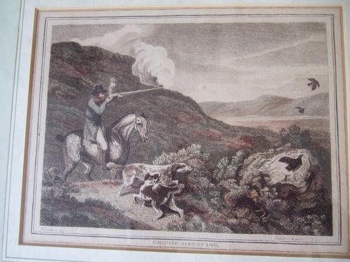 Late 18th Century Etching "Grouse Shooting" by Samuel Howitt (1 of 6)