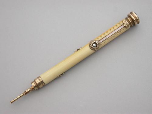 Victorian Gold Mounted Combination "Companion" Propelling Pencil, Pen, Thermometer & Compass (1 of 14) Victorian Gold Mounted Combination "Companion" Propelling Pencil, Pen, Thermometer & Compass (1 of 14)