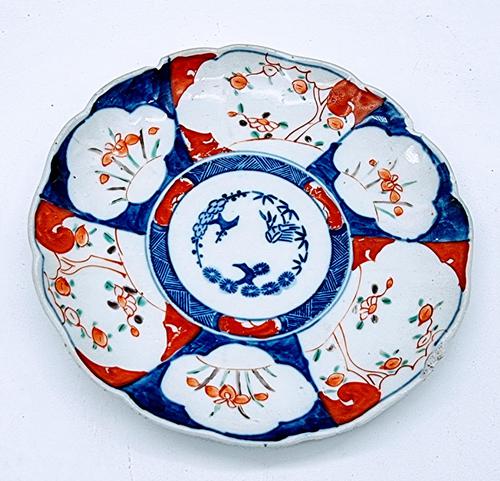 Chinese Asian Imari Plate 19th Century 1850-1899 Imari Rust Red Cobalt Blue Porcelain (1 of 6)