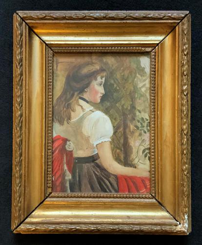 Small Watercolour Portrait Painting of a Seated Female c.1950-1960 (1 of 10) Small Watercolour Portrait Painting of a Seated Female c.1950-1960 (1 of 10)
