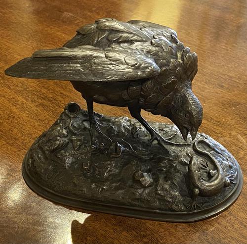 Jules Moigniez French Bronze Partridge with Lizard (1 of 6) Jules Moigniez French Bronze Partridge with Lizard (1 of 6)